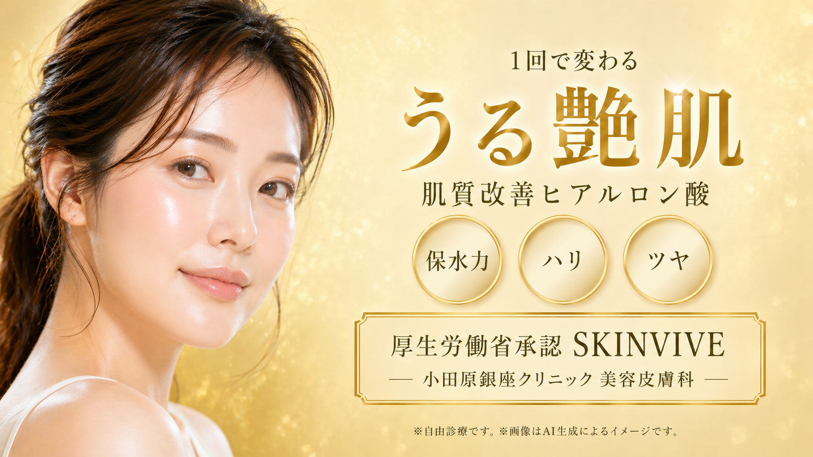 1回で変わる うる艶肌 肌質改善ヒアルロン酸 SKINVIVE 小田原銀座クリニック 美容皮膚科